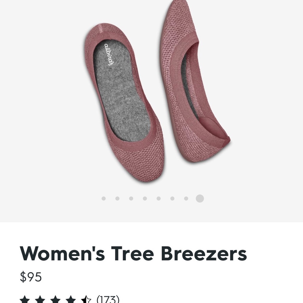 ALL BIRDS purple flats size 6.5